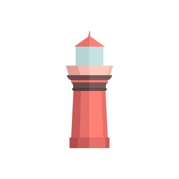 Icône du phare dans un style plat isolé sur fond blanc. Illustration vectorielle — Image vectorielle
