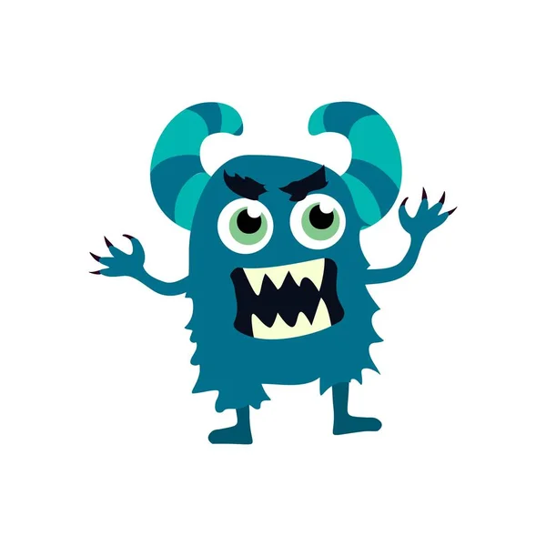 Cartoon flache Monster Ikone. bunte Kinder Spielzeug niedlichen Monster. Vektor — Stockvektor