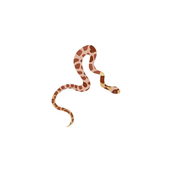 Serpiente tropical aislada sobre fondo blanco. Vector — Vector de stock