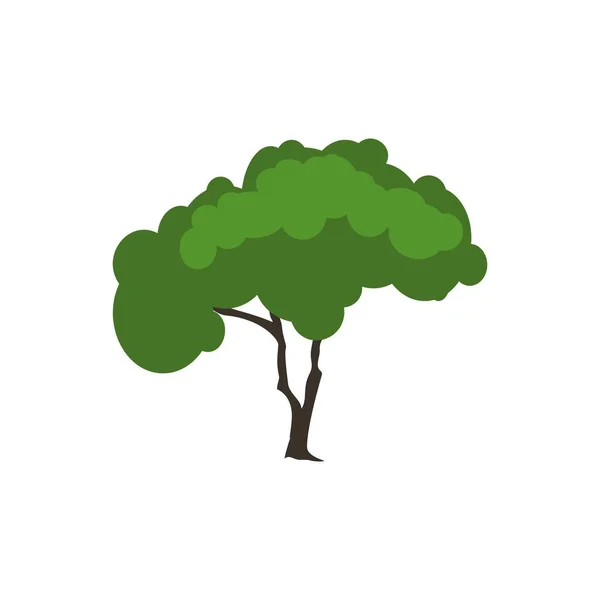Grüne Bäume Symboldesign isoliert auf weißem Hintergrund. Vektor — Stockvektor