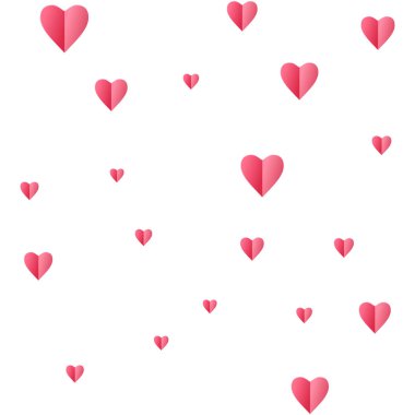 Sevgililer Günü kalp arabası. Beyaz üzerine izole edilmiş aşk sembolü. Vektör grafik illüstrasyonu