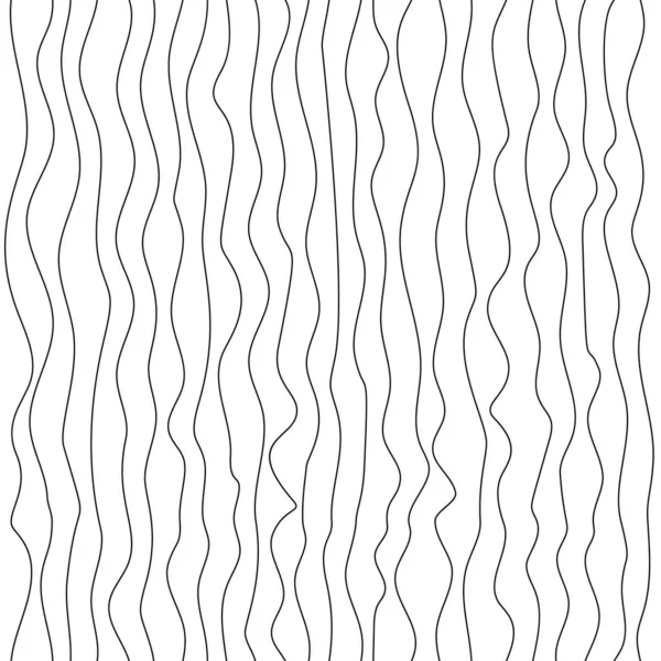 Seamless wave lines pattern. Wavy wiggly black vertical zigzag line with edge. Frame underlines stroke set. Vector illustration isolated on white — Stock Vector