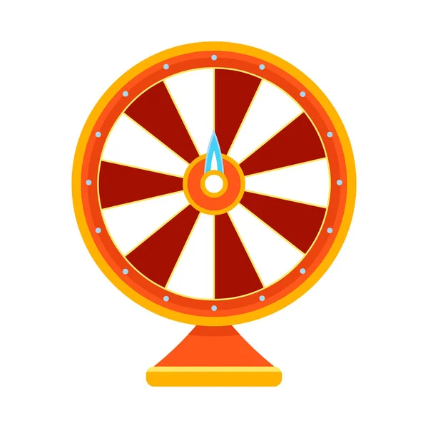 Cartoon Wheel Glückslotterie Design-Element. Glücksbringer isoliert auf Weiß. Vektorillustration — Stockvektor