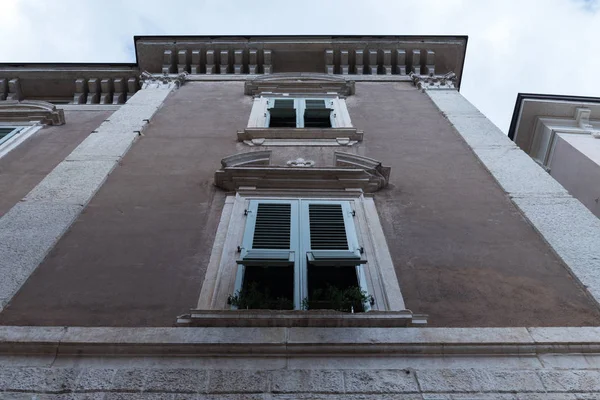 Facade of an old building in Trento city — Stock Photo, Image