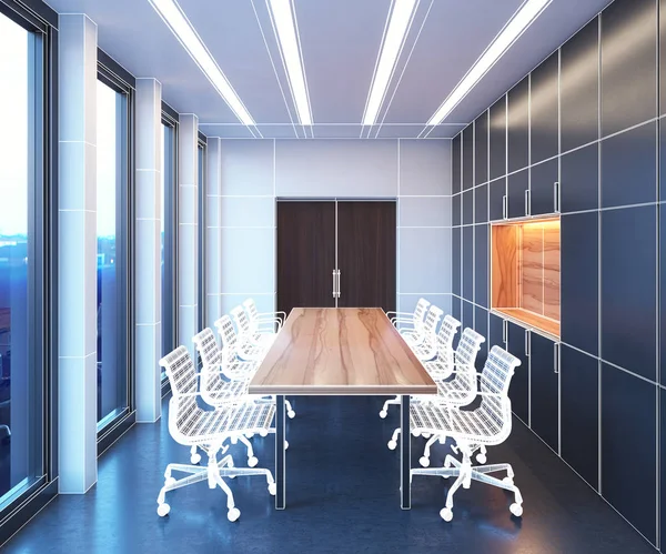 3D Interior rendering of a conference room — Stock Photo, Image