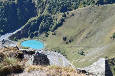Beautiful mountain landscape on a Sunny day. the Caucasus mountain range. Georgian military road. Georgia