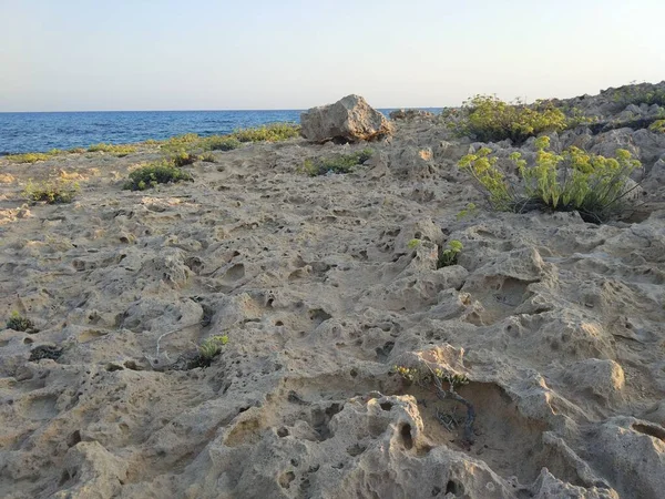 Kıbrıs kayalık plaj
