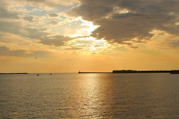 Вечерний Закат Летом Заливе — стоковое фото