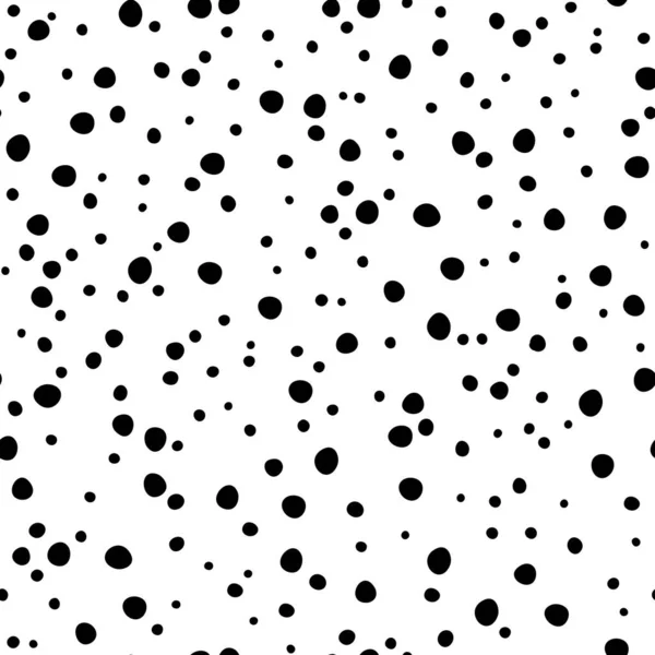 Black Spots Seamless Pattern White Background Dot Seamless Pattern Vector — 스톡 벡터