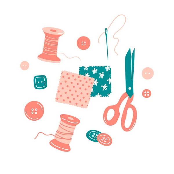 Sewing Set Simply Vector Illustration — Stock Vector