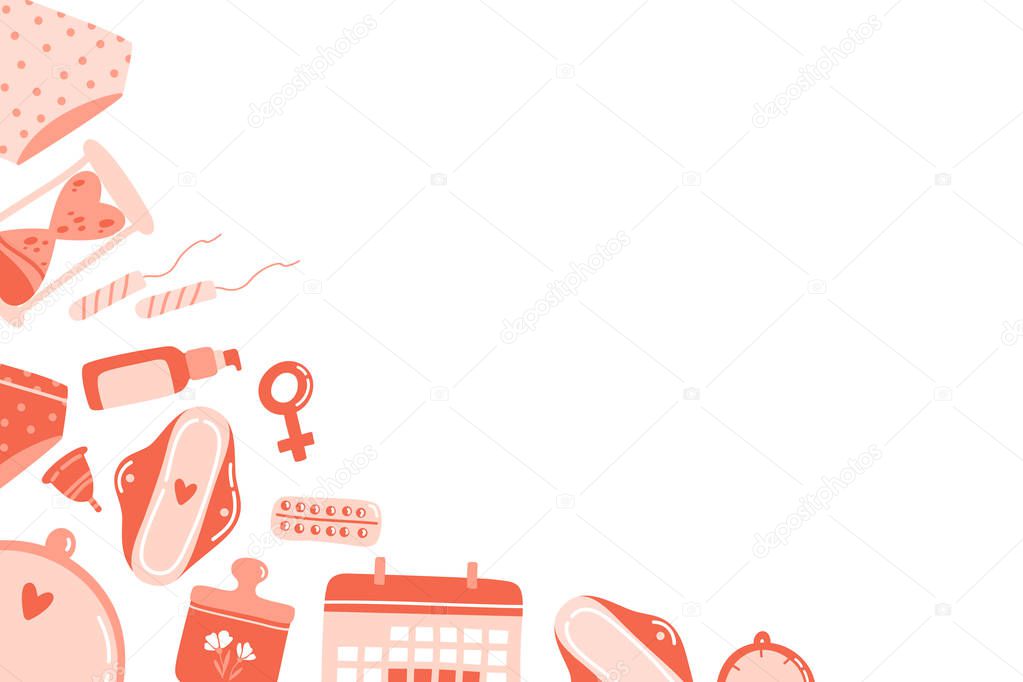 menstrual period pattern, simply vector illustration 