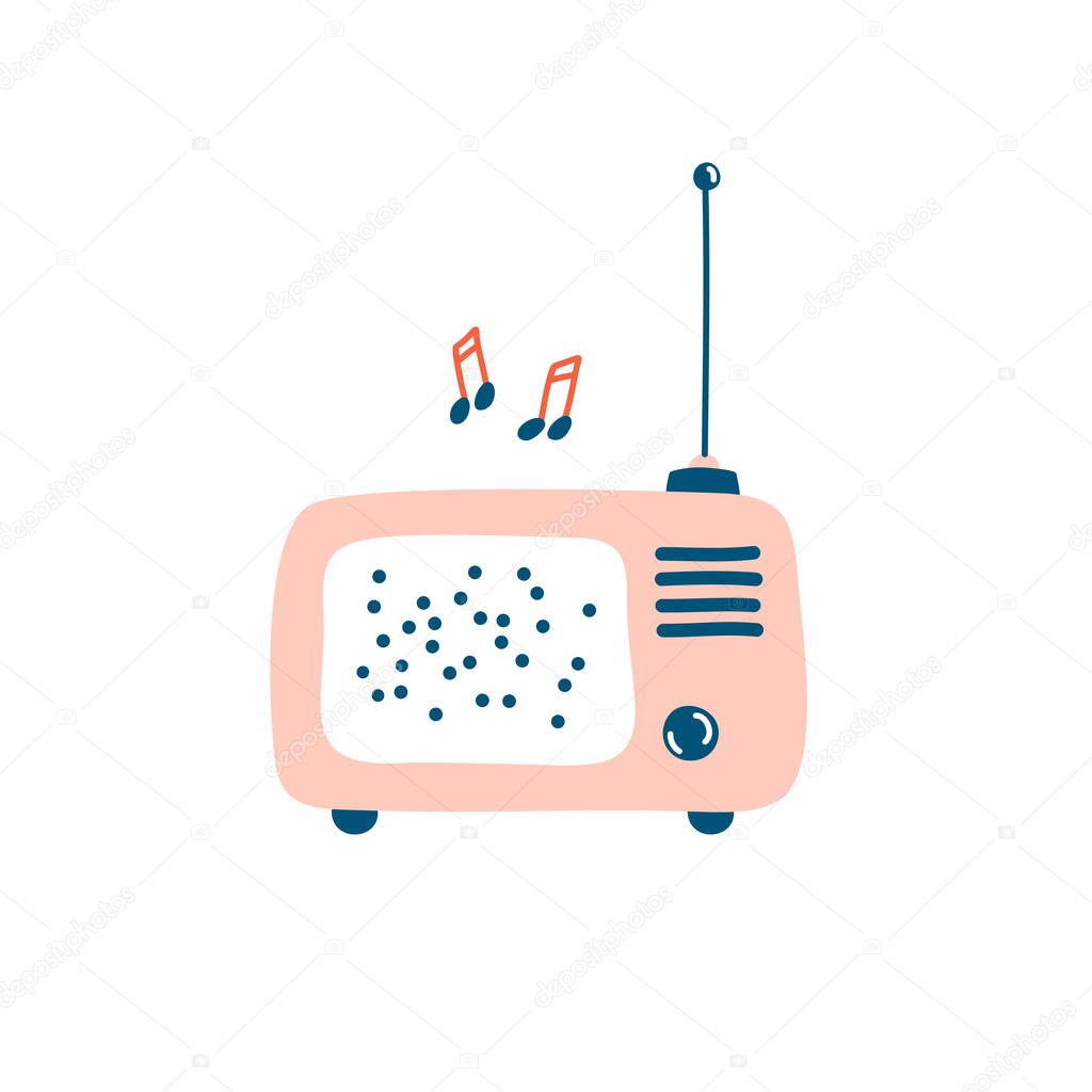 radio icon, simply vector illustration 