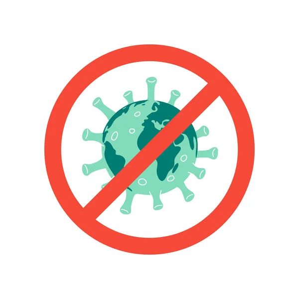 Stop Coronavirus Vector Illustration — Stock Vector