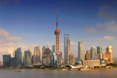 Manzarası, Pudong görünümünü ve oryantal earl kule, Çin shanghai.