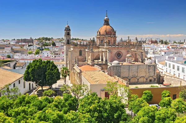 Katedralen i Jerez de la Frontera, Cádiz, Andalusien, Spanien. Stockbild