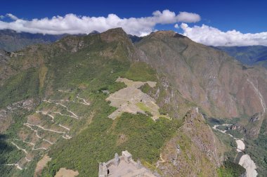 Peru 'daki urubamba vadisinde Machu picchu inka alanı.