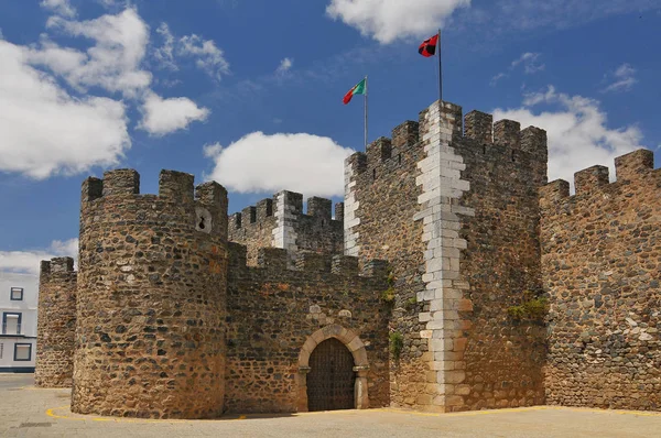 葡萄牙贝贾行政区内的贝贾城堡. 图库照片