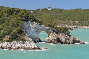 İtalya, Vieste yakınlarındaki Gargano Ulusal Parkı 'nda Aziz Felice Kemeri.
