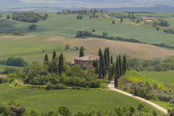 Célèbre Podere Belvedere au coeur de la Toscane, Italie . — Photo