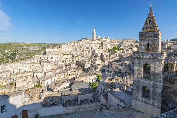 Вид на стародавнє місто й історичний центр Матера (Італія).. — стокове фото