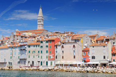 Eski kasaba mimari Rovinj, Istria, Hırvatistan.