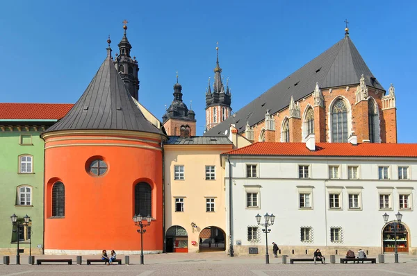 Polonya, Krakow, Küçük Pazar Meydanı, Maly Rynek. — Stok fotoğraf