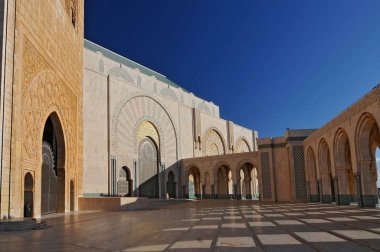 Süslü dış Hassan Ii Camii Casablanca, Fas.
