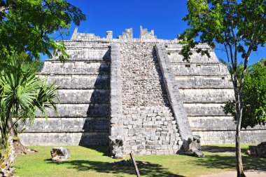 Osario Piramidi, Chichen Itza arkeoloji alanı, Yucatan, Meksika.
