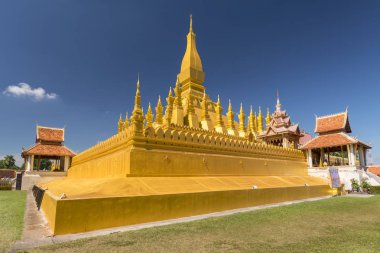 Pha That Luang, Laos egemenliğinin, Budist dininin ve Vientiane şehrinin sembolü, Laos.