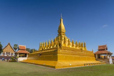 Pha That Luang, Laos egemenliğinin, Budist dininin ve Vientiane, Vientiane, Laos şehrinin sembolü..