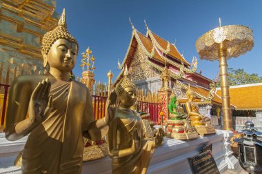 Wat Phrathat Doi Suthep Chiang Mai Tayland Altın Buda Sınırı.
