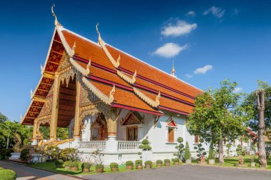 Wat Phra Singh kompleksindeki Wihaan Luang Binası, Chiang Mai, Tayland.