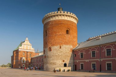 Polonya Lublin Royal Kalesi'nin görünümü.