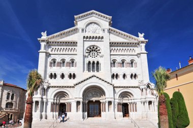 St. Nicholas Katedrali, Monako Katedrali, Monako Ville, Eski Şehir, Le Rocher (The Rock), Monako, Cote d 'Azur, Avrupa.