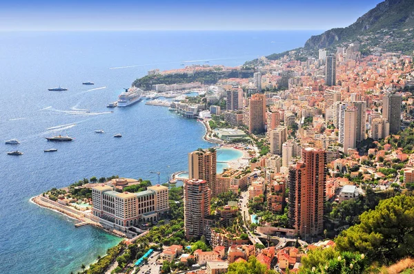 Vistas elevadas de la ciudad, Montecarlo, Mónaco, Costa Azul, Europa . —  Fotos de Stock