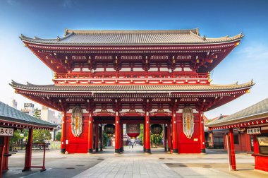 Asakusa, Tokyo Sensoji Tapınağı 'nın Hozomon Kapısı, Japonya.