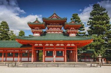 Japonya, Kyoto 'daki Heian Jingu Tapınağı' ndaki Ejder Salonu.