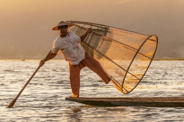 Myanmar 'daki Inle Gölü' nde Nyaung Shwe, Inle, Taunggyi, Shan State, Myanmar.