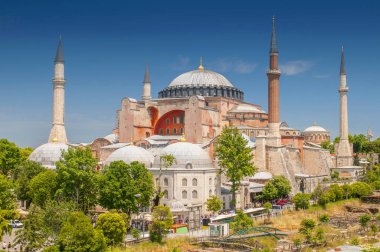 Hagia Sophia in Istanbul. The world famous monument of Byzantine architecture. Turkey. clipart