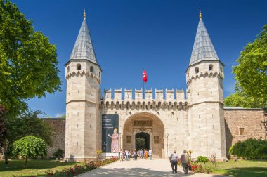 Selamlar Kapısı, İstanbul Topkapı Sarayı 'nın ana girişi, Türkiye.