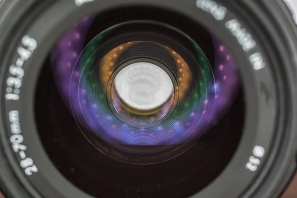 Glas objectief lens met diafragma — Stockfoto