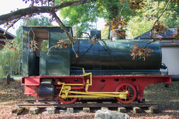 公園内の古い蒸気機関車 — ストック写真