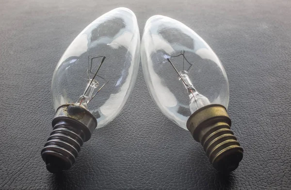 slim glass light bulb in drop shape