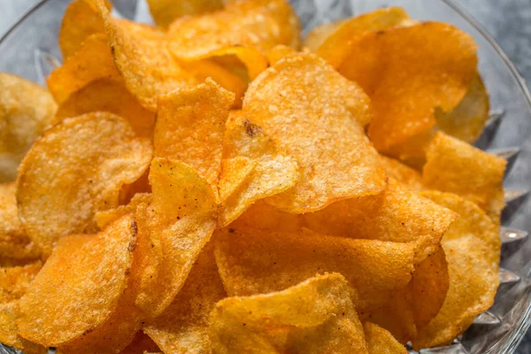 roasted potato chips in bowl