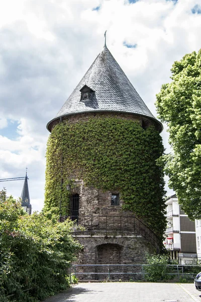 Πράσινο Buiketurm Στο Attendorn — Φωτογραφία Αρχείου