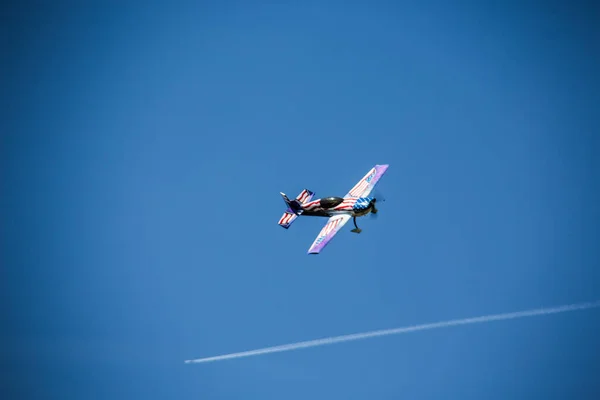 Aviones Aire Sobre Aeródromo Deportivo Huensborn — Foto de Stock