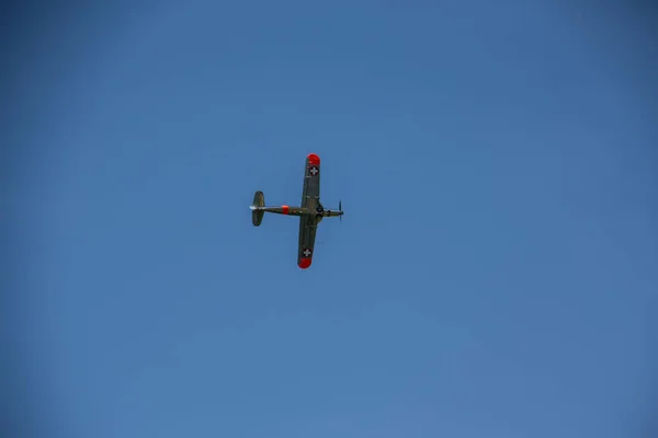 Vliegtuigen Lucht Boven Sportveld Huensborn — Stockfoto