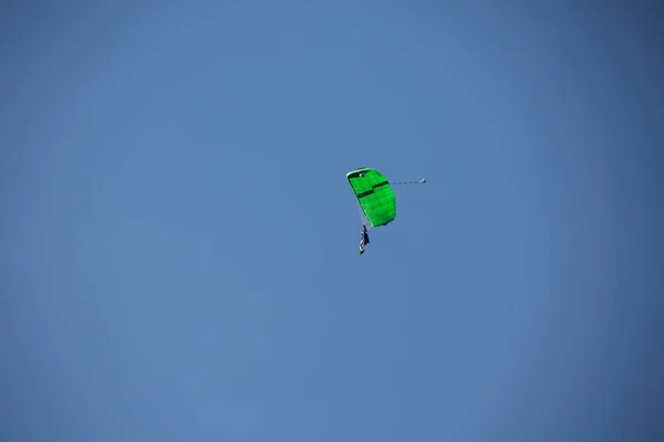 Skydiver Paraglider Tijdens Vlucht — Stockfoto