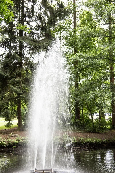 Fuente Agua Estanque Del Parque Ciudad — Foto de Stock