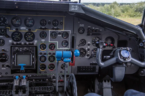 Cockpit Transportador Militar Força Aérea — Fotografia de Stock